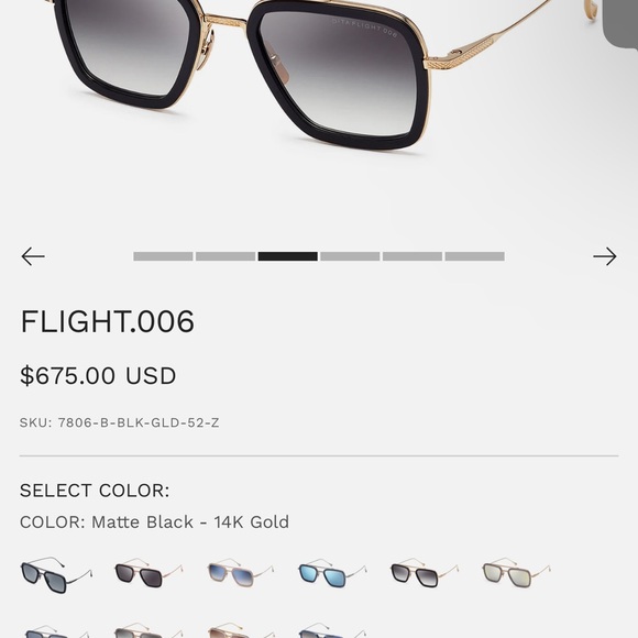 DITA Black and Gold Sunglasses - Picture 4 of 5